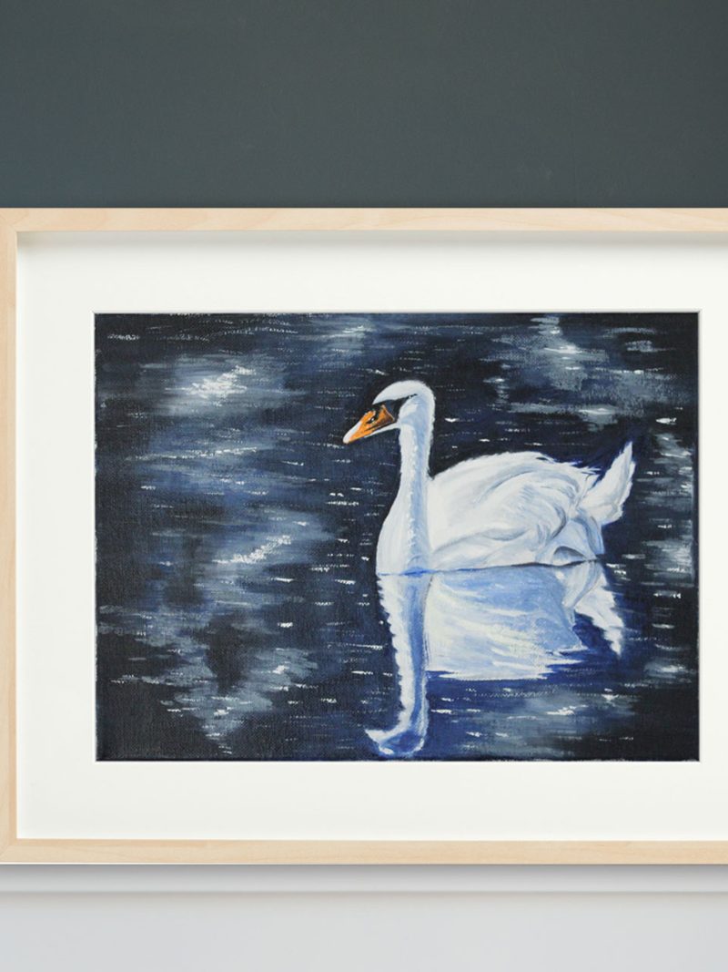 Swan Lake Oil Painting