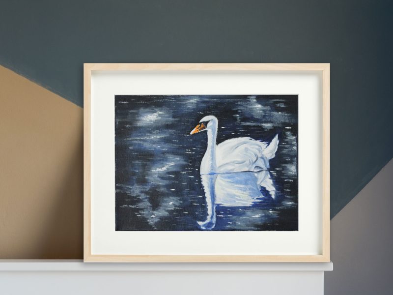 Swan Lake Oil Painting