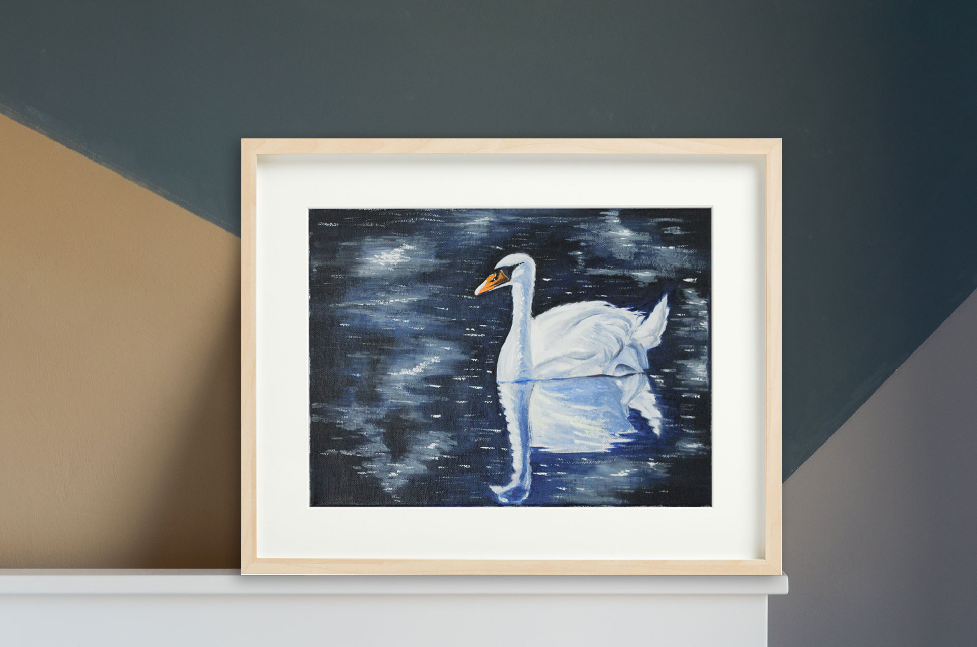 Swan Lake Oil Painting