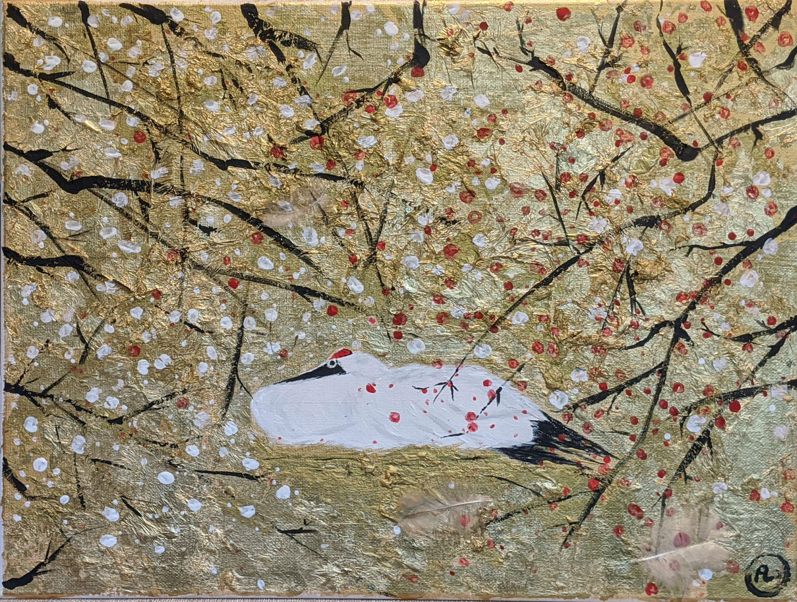 缥缈孤鸿影 Lonely Red Crowned Crane by Fan Stanbrough