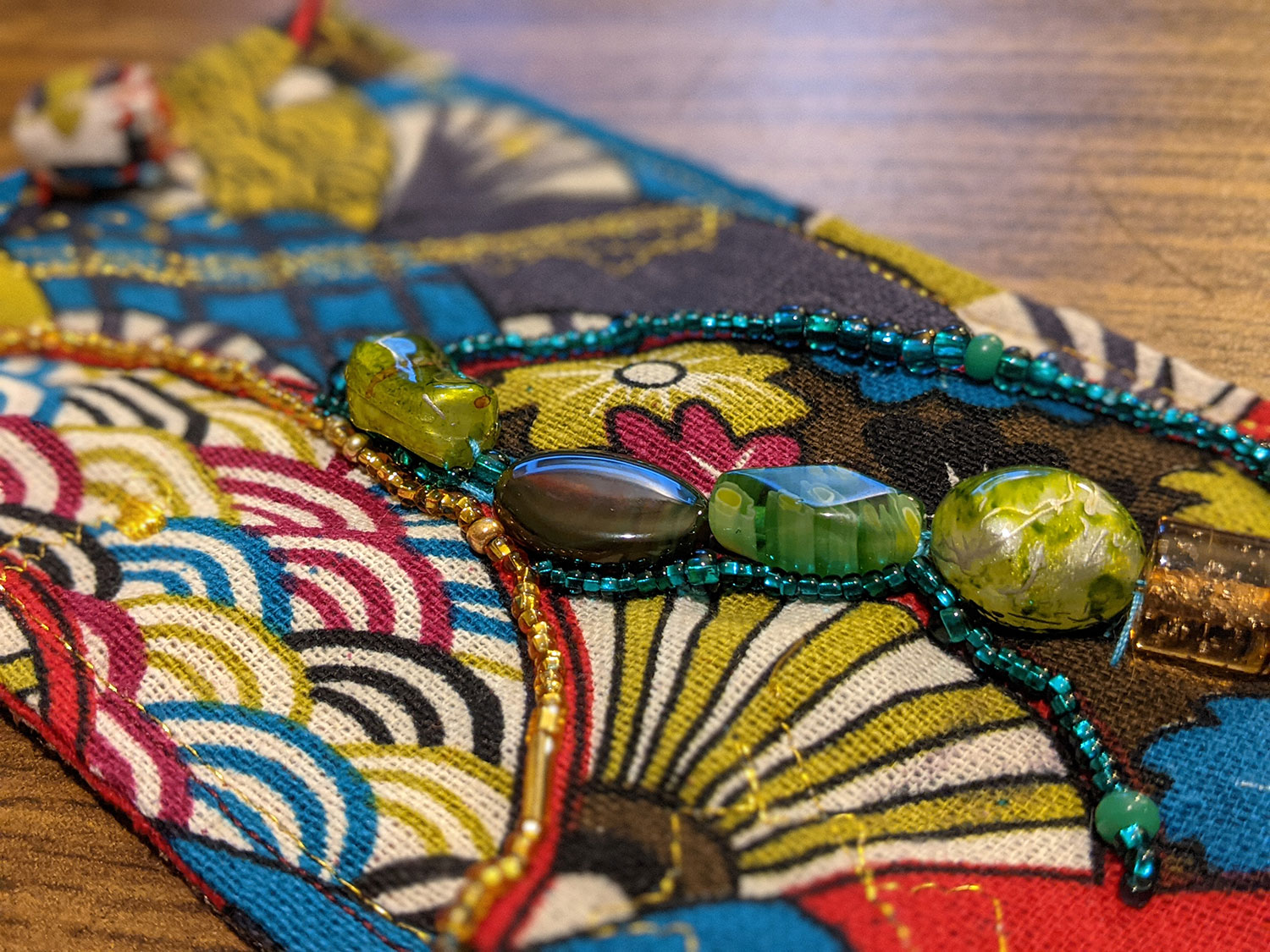 Handmade Bracelet Fabric with Beads