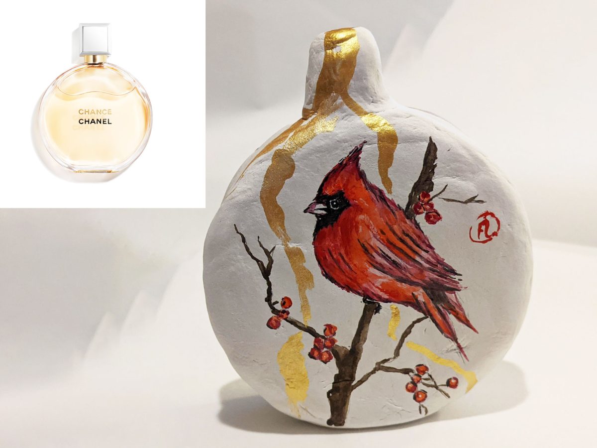 Chanel Chance Limited Edition Red Cardinal Painting by Fan Stanbrough