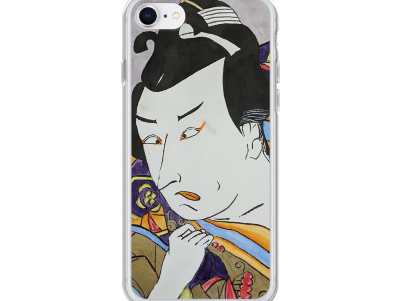 iphone 7 8 case with kabuki actor print