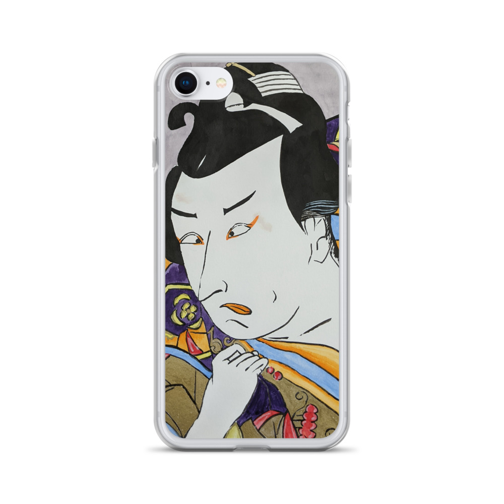 iphone 7 8 case with kabuki actor print