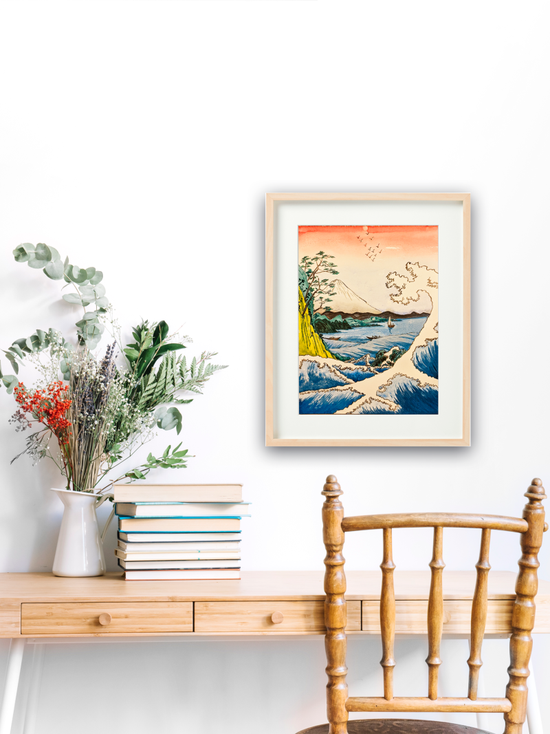 The Sea at Satta, Suruga Province, from Thirty-six Views of Mount Fuji