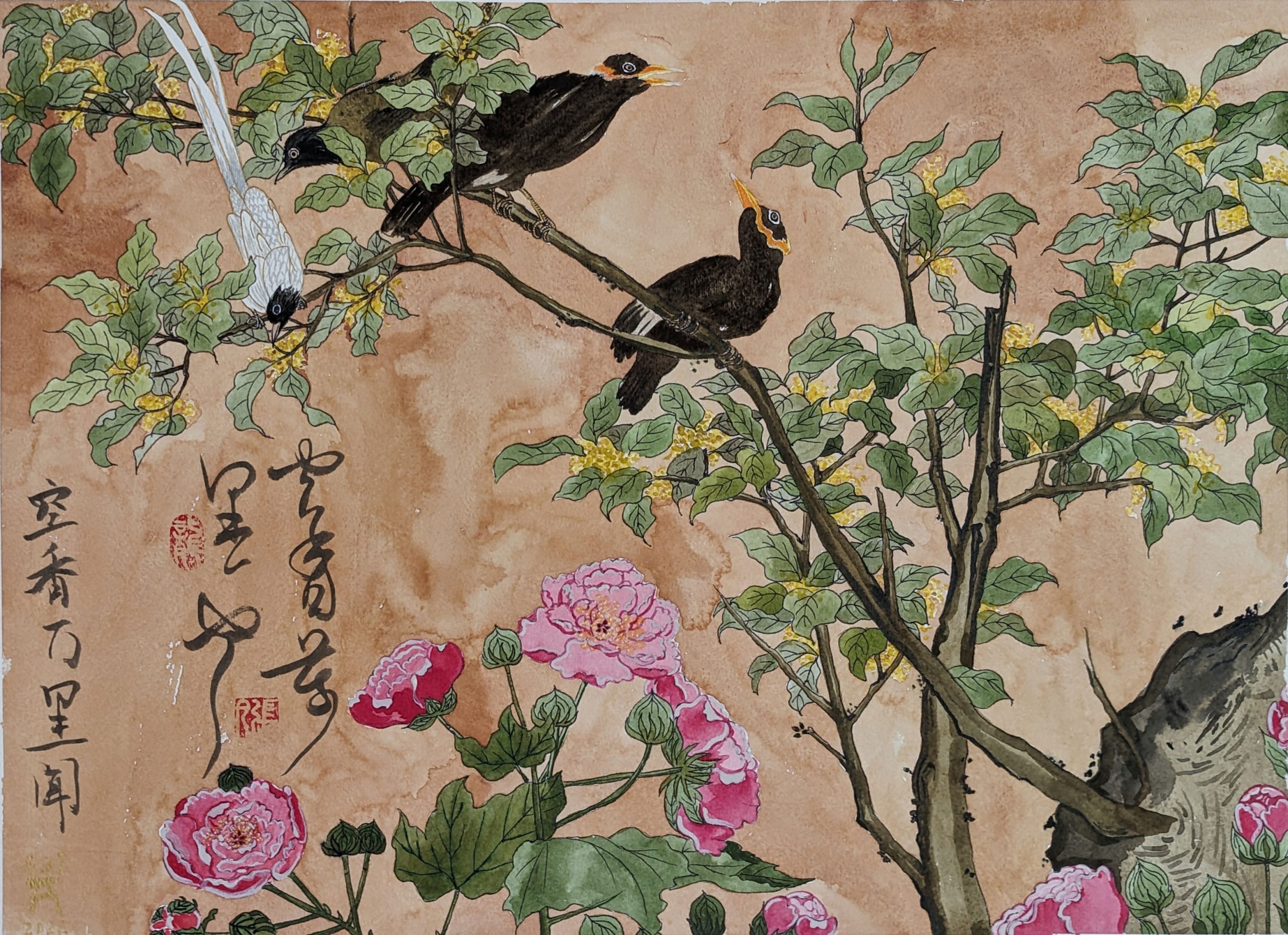 Four Seasons Flowers and Birds - Autumn, Ming Dynasty Lu Ji (吕纪)
