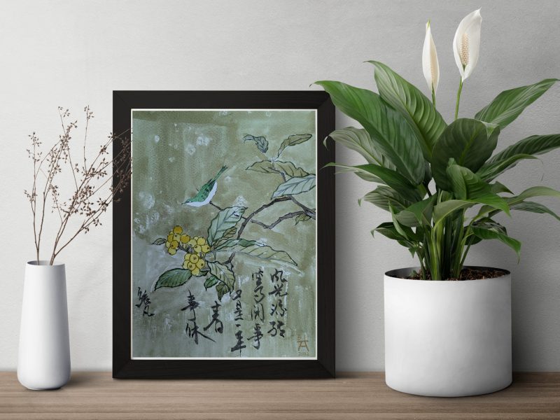 Loquats and Mountain Bird - Southern Song Dynasty by Fan Stanbrough