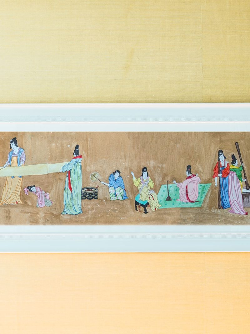 Court Ladies Preparing Newly Woven Silk Chinese: 搗練圖卷 by Fan Stanbrough