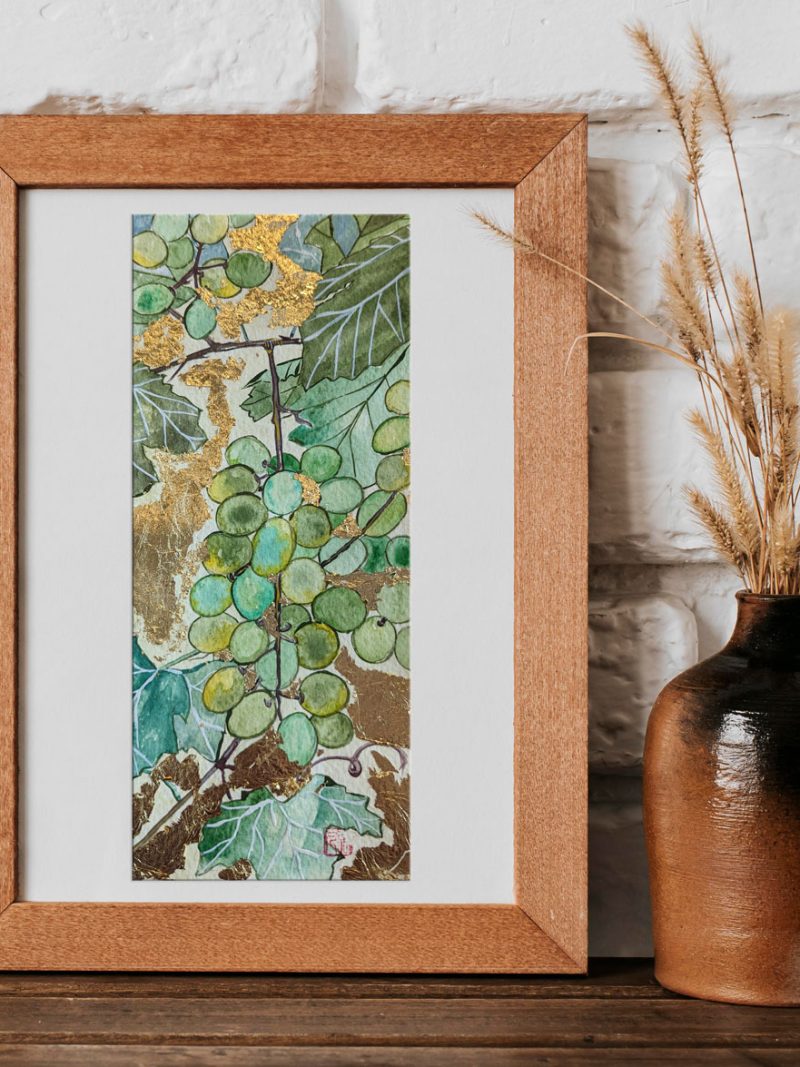 Grapes with Gold Flakes by Fan Stanbrough