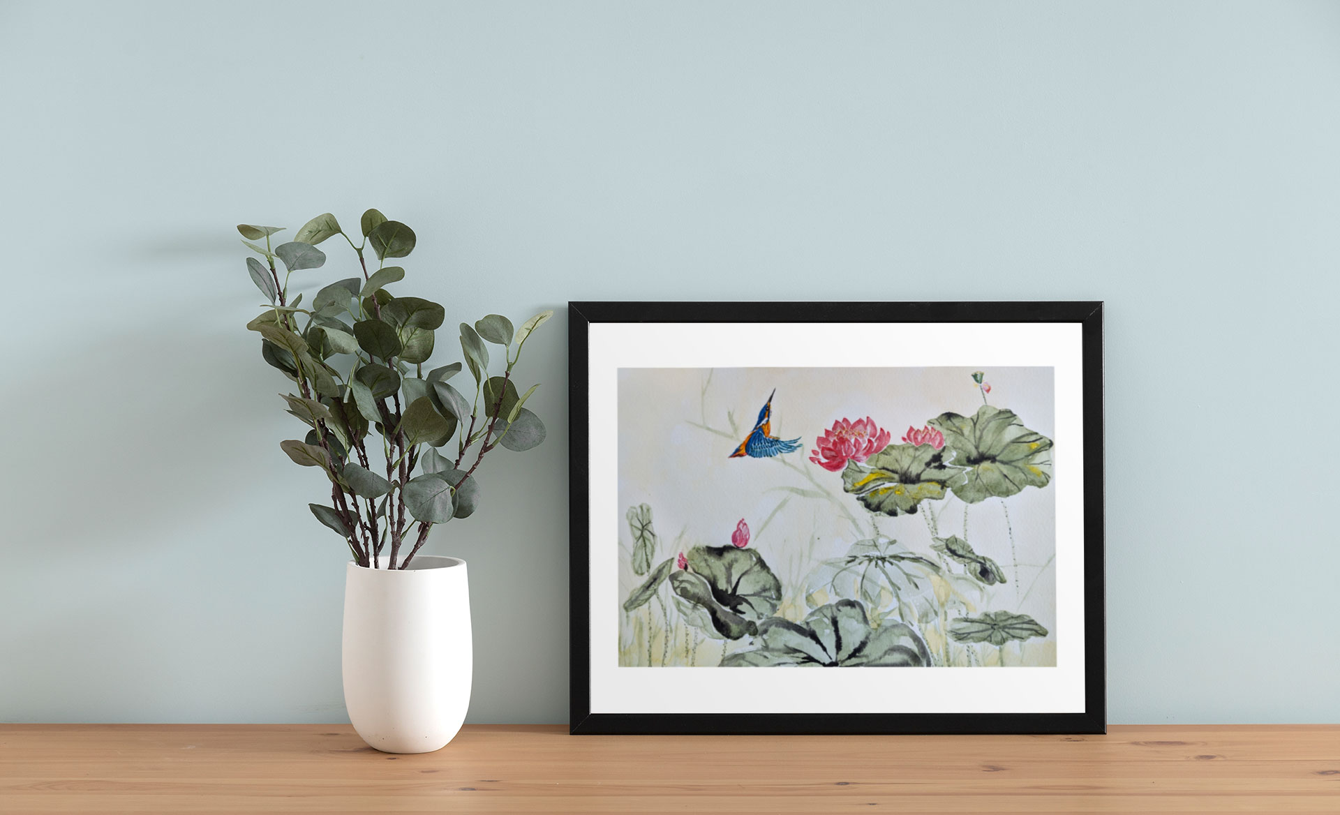 Bird and flower painting